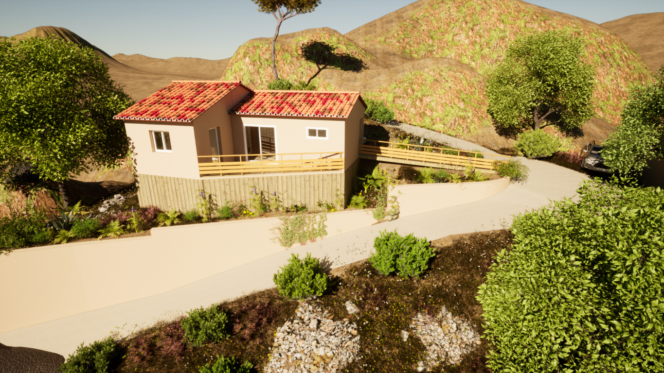 Nous avons réalisé le permis de construire d'un client de l'entreprise ITB, d'une villa de plein pied de 70m² à Bagnols en Forêt.